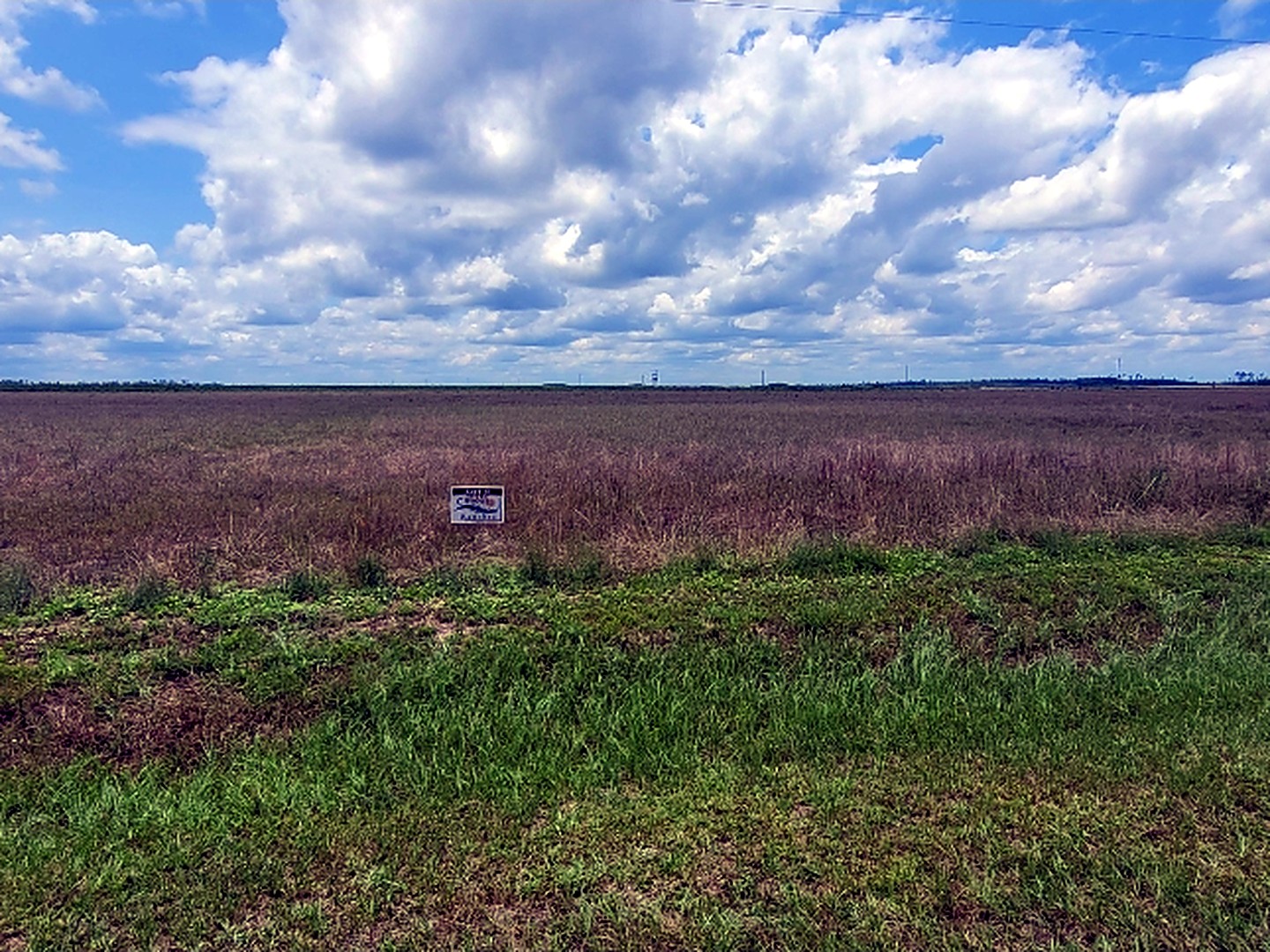 Wide open view across the 10.62-acre lot under a big sky